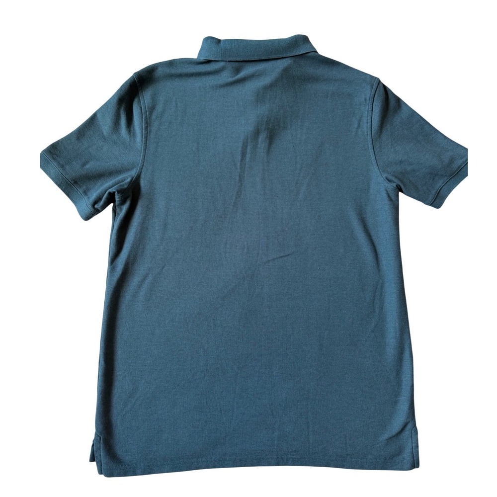Sonoma Goods For Life Mens Teal Blue Pique Short Sleeve Polo Shirt Large L - Picture 2 of 5